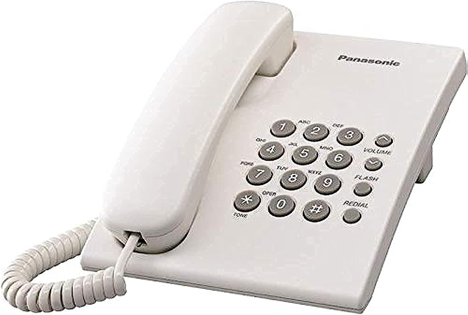 هاتف سلكي من باناسونيك صنع في ماليزيا KX-TS500 - ابيض