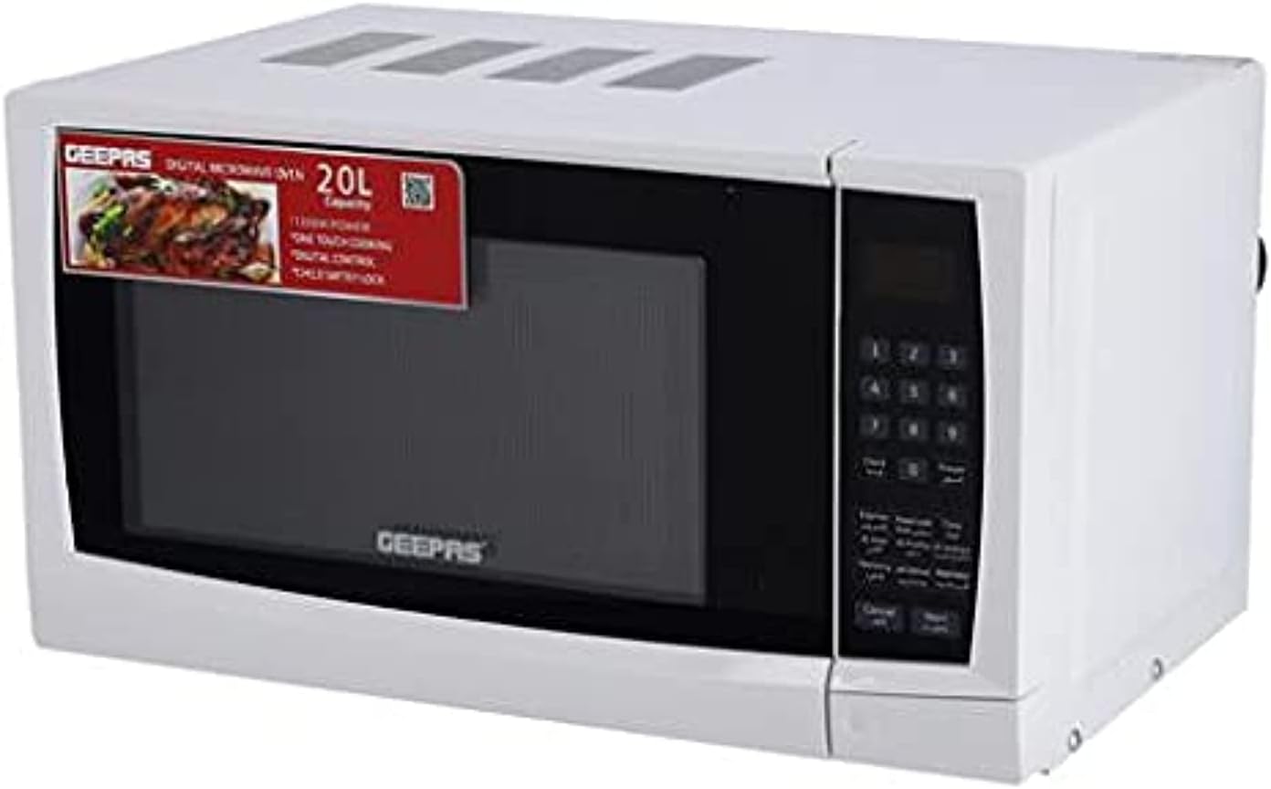 Geepas Digital Microwave, White GMO1895