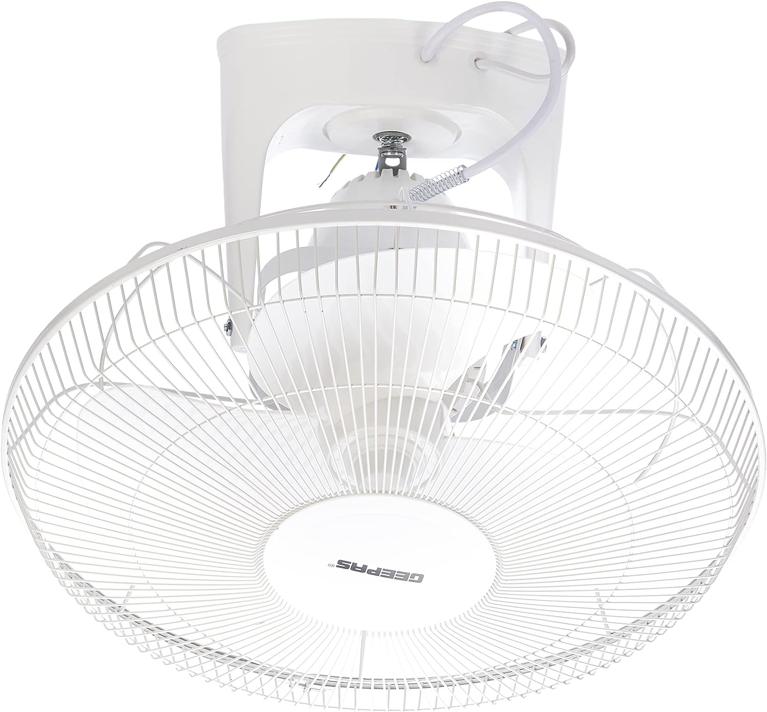 Ceiling fan by Geepas, white color 16"- model GF9607