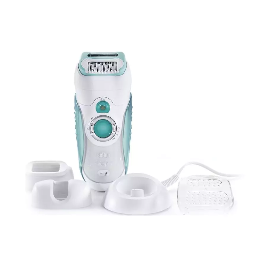 Braun SE 7891 Silk-epil 7 Wet and Dry Cordless Epilator With 2 Accessories - White Green