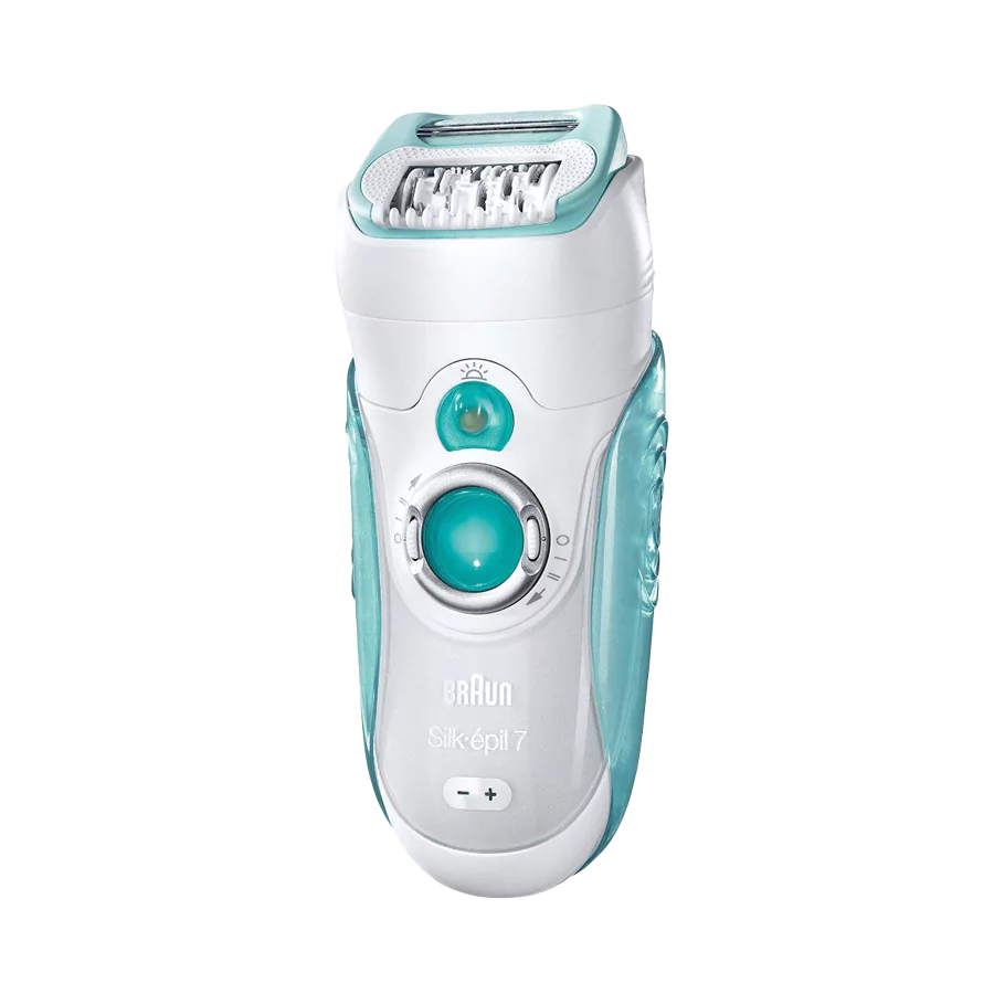 Braun SE 7751 Silk-epil 7 Wet and Dry Cordless Epilator With 2 Accessories - White Green