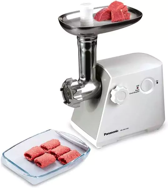 Panasonic meat mincer with a power of 1300 watts, made in Malaysia