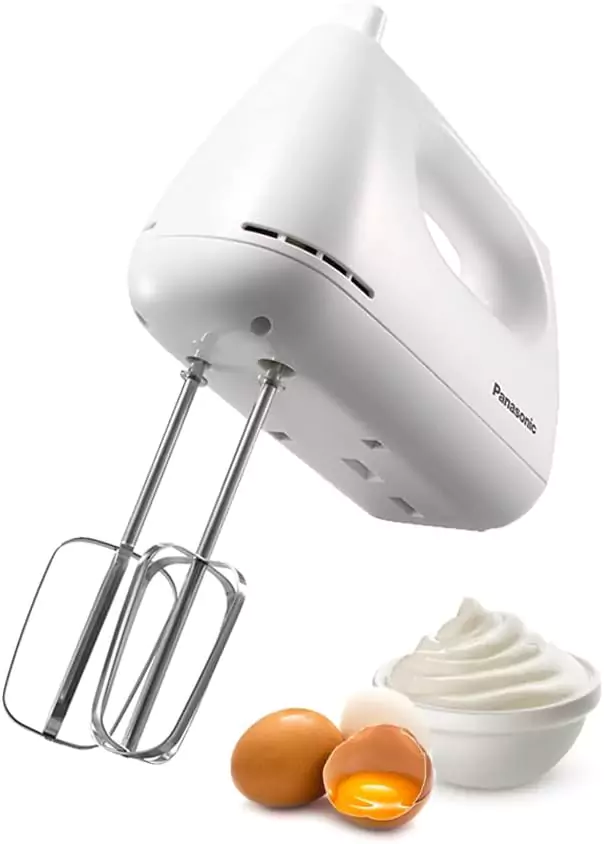 Panasonic 175W,Hand mixer 5 Speed selection, with egg beater and dough hook (Model MKGH3), min 2 yr warranty
