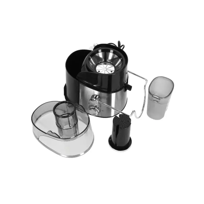 Geepas 600W Juice Extractor GJE6106 | Centrifugal Juicer With Stainless Steel Body & Extra Filter Basket | 75mm Wide Mouth | Ideal For Apple, Carrot, Pear & Orange – 2 Year Warranty