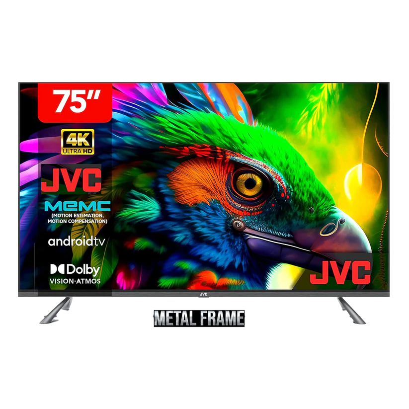 JVC 4K Smart TV 75 inch, Netflix, YouTube, WiFi, Model LT75N7125, 2 Years Warranty