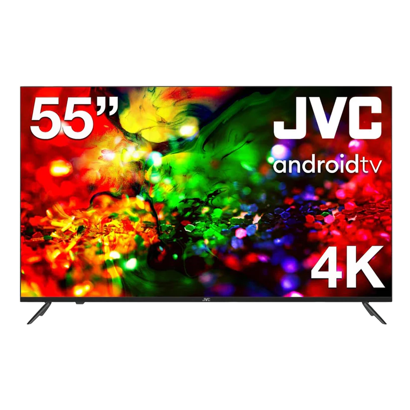 JVC شاشة ذكي  4K HDR سمارت مقاس 55 بوصة بنظام اندرويد ونتفليكس ويوتيوب وواي فاي، موديل LT55N7125، ضمان  لمدة عامين