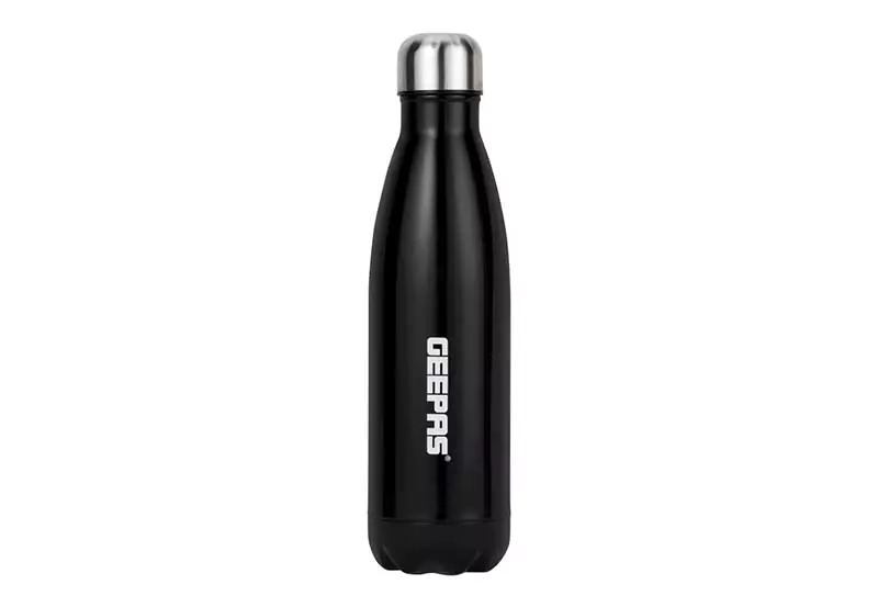 Geepas Vacuum Insulated Water Bottle 500ml | Double layer stainless steel, leak-proof water bottle with premium appearance GVF27019