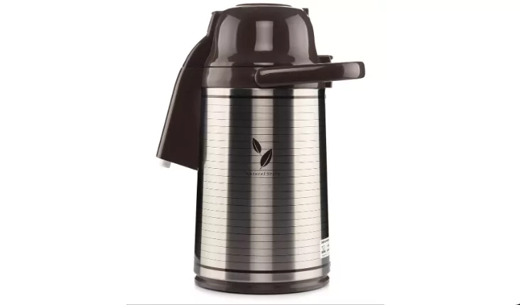 Zojiroshi Thermos Flask, Stainless Steel, 3L, Striped Brown VRKE30