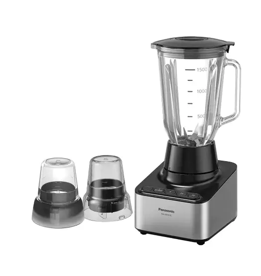 Panasonic glass blender with two mills, 800 watts, 2 liters, made in Malaysia, MX-KM5070STZ