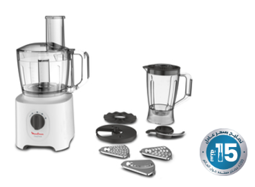 Food Processor | Easy Force Food Processor | 800 W| 6 Attachments | +25 Different Functions | 2 Years Warranty 2.4 L 800 W FP247127 White/Clear