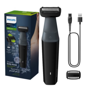 Showerproof From Philips For sensitive places Bodygroom Series 3000 BG3017/01 Black/Grey/Silver