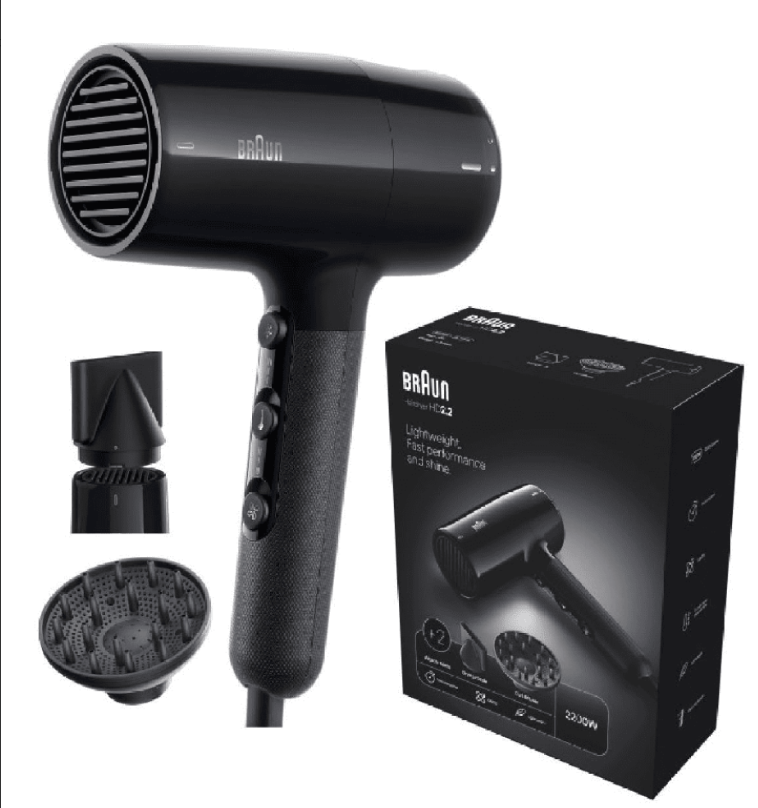 Braun HD225- 2200 Watt Hair Dryer: Power and Style in One Design